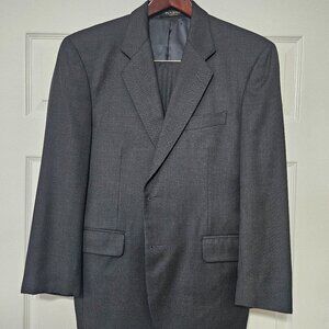 Men's suit Jos A Bank Signature GOLD Gordon 40S/34 Dark Gray/Black Made in Italy